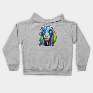 Fun Black Goat Named Lucian Kids Hoodie